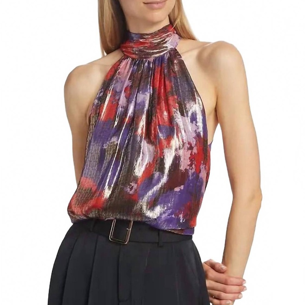 ✔️#H BNWT Ramy Brook Arielle Halter Tie back top $325